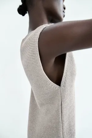 ZARA NWT  KNIT DRESS WITH METALLIC THREAD thumbnail 4