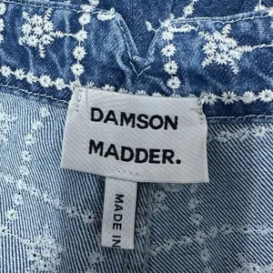 Damson Madder Drew Embroidered Cargo Jeans Womens 10 Straight Leg‎ Medium Wash thumbnail 6