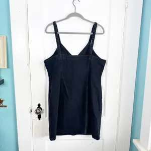TOPSHOP Black Button Front Denim Jean Dress Cottage Boho 100% Cotton NEW 12 thumbnail 10