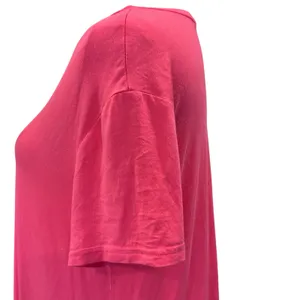 Piko 1988 Bamboo Coral Dress Boho Lagenlook Casual Cap Sleeve Pockets Size LG thumbnail 5