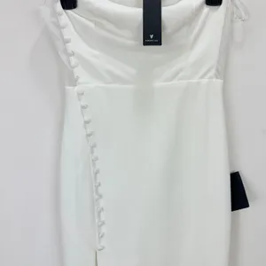 Lulus Loving the Feeling White Strapless Bodycon Midi Dress Cocktail XS NWT thumbnail 7