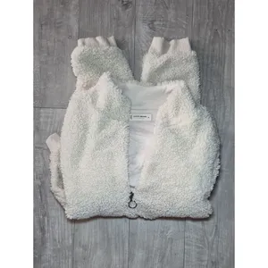 Lucky Brand Ivory Sherpa Half-Zip Pullover Soft Fuzzy Cozy thumbnail 9