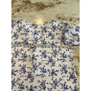 Eileen‎ West Nightgown M Floral 100% Cotton Flannel Cottagecore Grannycore Warm thumbnail 8