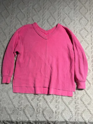 Aerie xsmall pink vneck sweater thumbnail 3
