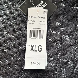 NEW Black & White Sweater Dress XL‎ - Sandra Darren NWT thumbnail 5
