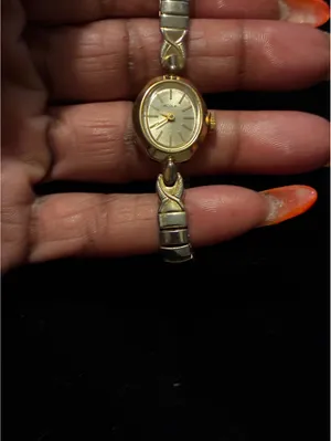 Vintage Acqua by Timex Women's Mechanical Watch Two-Tone Oval Stretch Band WORKS thumbnail 7