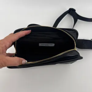 NWT Amanda Uprichard Black‎ Quilted Belt Bag Le Sac Banane Fanny Pack Gold Zip thumbnail 8