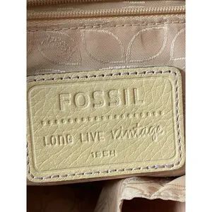 Fossil Yellow‎ Leather Shoulder Bag With Inner & Outer Zippers thumbnail 5