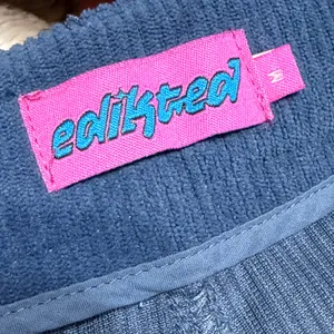 Edikted Blue Corduroy Wide Leg Flare Pants Womens Size Medium Mid Rise Retro Y2K thumbnail 6