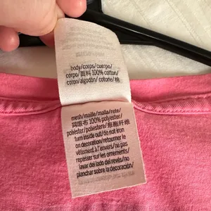 PINK Victoria's Secret Pink Long Sleeve Tee Black Mesh Detail Medium Oversized thumbnail 11