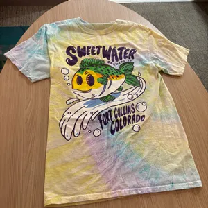 Sweetwater Brewing Co. T Shirt Adult Small Tie Dye Fort Collins, CO Fish Graphic thumbnail 1