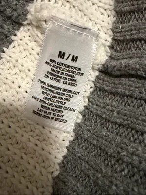 2000s vintage style 2011 aeropostale gray and white striped hooded knit cardigan thumbnail 14