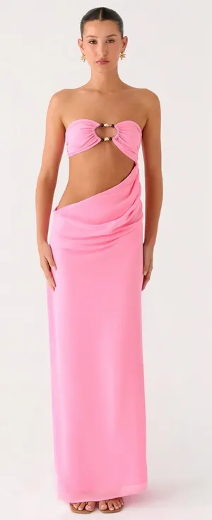 Peppermayo Pink Maxi Dress Cut-Out thumbnail 1