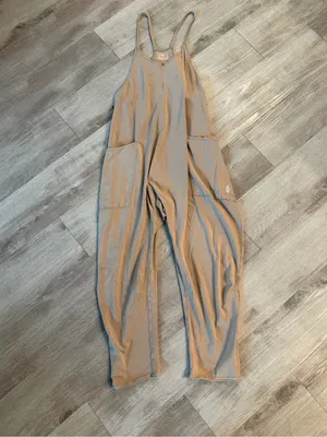 Spiritual Gangster Free People Hot Shot Jumpsuit in Mocha Latte Size XS thumbnail 2