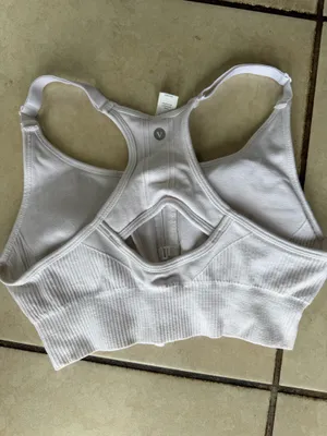 Velocity White Zip-Front Racerback Sports Bra Size Small thumbnail 2