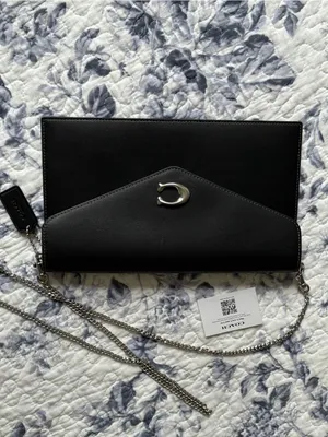Coach Essential Small Leather Clutch Chain Crossbody Purse thumbnail 13
