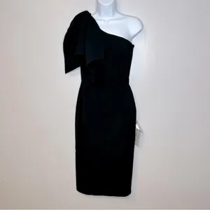 Dress The Population Tiffany Black One Shoulder Dress Size S‎ NWT thumbnail 3