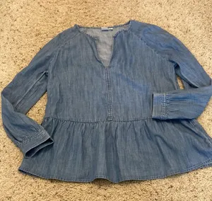 Gap zen chambray peplum top thumbnail 2