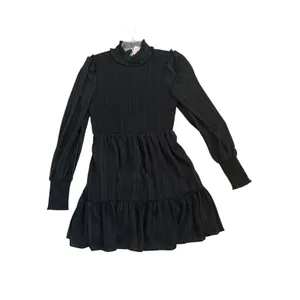Lulus Heartful Romance Black Striped Smocked Long Sleeve Mini Dress thumbnail 5