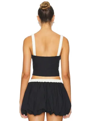 NIA Serafina Sleeveless Top in Black Small Womens Tank thumbnail 3