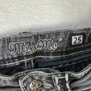 Miss‎ Me Womens Gray Skinny Jeans JP5014SK-3 Low Rise Embellished Size 25 thumbnail 3