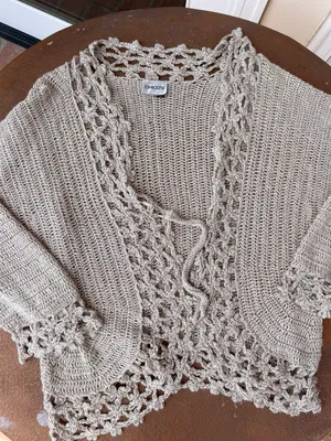 Chicos knit tan Cardigan  thumbnail 2
