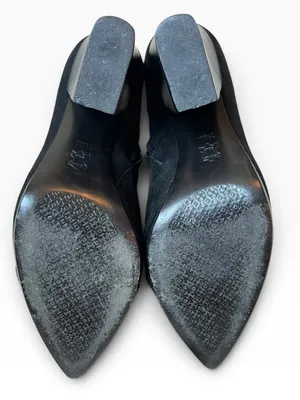 Tory Burch Rivington 100 Black Suede Cap-Toe Ankle Boots thumbnail 10