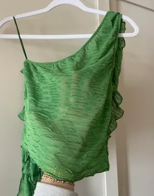 ZARA Green Top thumbnail 2