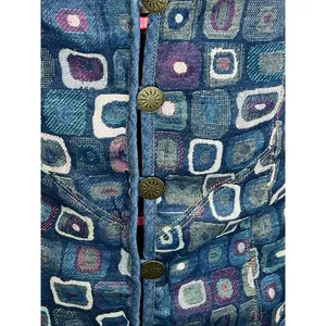vest jersey textured blue 1980s thumbnail 3