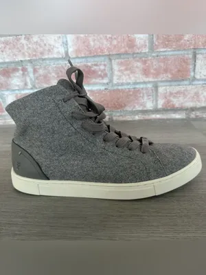 Frye Ivy High Top Shoes Sneakers Women’s 9 Gray Wool Classic Casual thumbnail 4