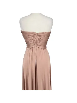 La Femme Blush Pink Strapless High Slit Floor-Length Formal Gown Size 6 thumbnail 8