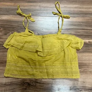 Urban Outfitters medium yellow‎ crop top thumbnail 2