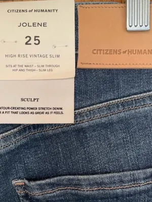 NWT Citizens Of Humanity Jolene High Rise Vintage Slim Denim Jeans - Size: 25 thumbnail 3