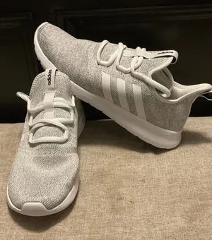 adidas Gray and White cloudfoam running Sneakers thumbnail 1
