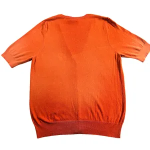 Ann Taylor XL Burnt Orange Short Sleeve Button Cardigan thumbnail 4