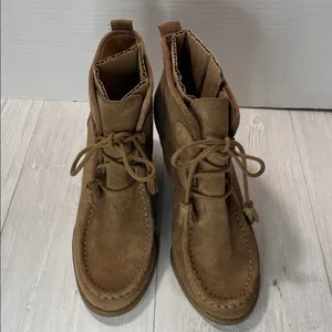 Lucky Brand Brown Suede Wedge Boots thumbnail 7