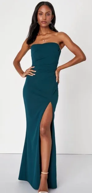 Lulus Emerald Green Maxi Dress thumbnail 1
