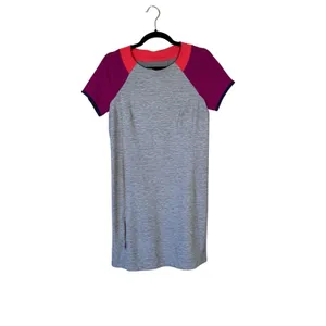 Title Nine Grey Purple Colorblock Athletic Mini Dress Womens S Gorpcore Casual thumbnail 2