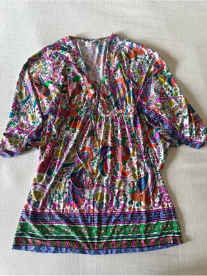 Trina Turk Jungle Beach Resort Swim Cover-Up Dress, size 4 thumbnail 13