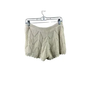 Women's Knitted Cream Shorts Size M thumbnail 2
