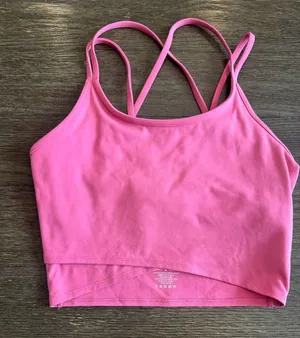 Peloton Pink Strappy Crop Top size medium thumbnail 1