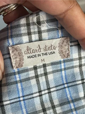 ALTAR'D STATE | Blue Plaid Halter Crop Top Sz M thumbnail 5
