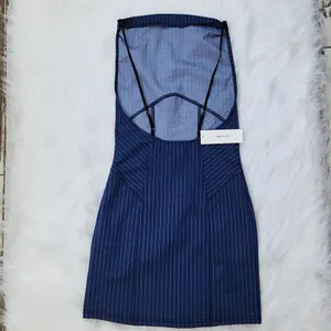 Urban Outfitters -764 Complex‎ High-Neck Open Back Mini Dress Navy Blue Small thumbnail 8
