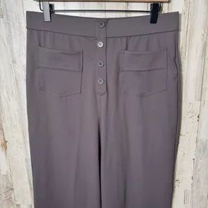 Halara‎ High Waisted Button Pocket Straight Leg Casual Pants Womens Large NEW thumbnail 3