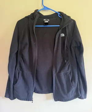 The North Face Womens Black Full Zip Fleece Hoodie Jacket Small thumbnail 1