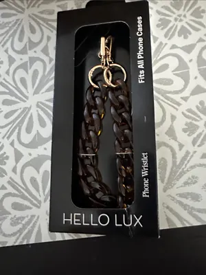 Tortoiseshell Phone Wristlet - Brown and Gold accents. By Hello Lux NWT thumbnail 3