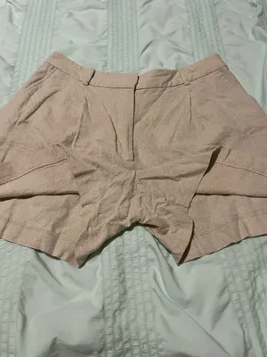 ZARA Tan Linen Shorts thumbnail 3