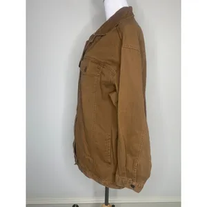 Brown Vintage Barn Coat Sz Large Hunters Run 100% Cotton thumbnail 2