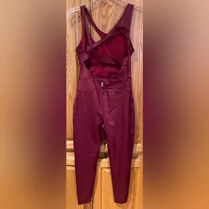 Free People Movement In My Orbit One-Piece Jumpsuit in Cowboy‎ Red Size Small thumbnail 6