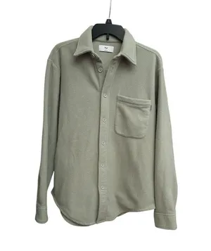 TNA Aritzia Sz 2 Polar Jacket Polartec 200 Long Sleeve Fleece Shacket Green Xx-8 thumbnail 10